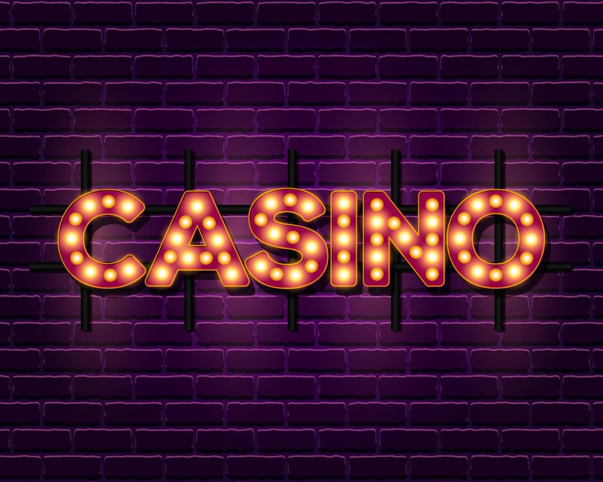 Casino retro banner template vector