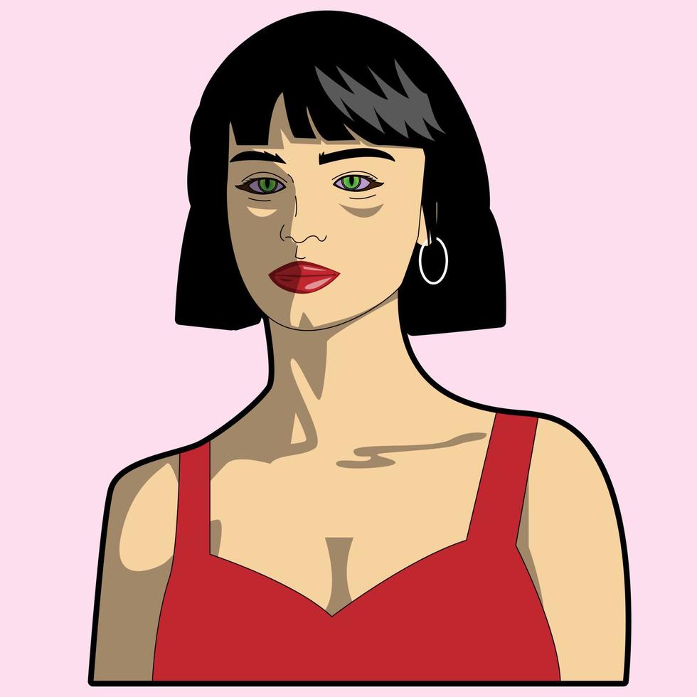 vector illustration of female avatar