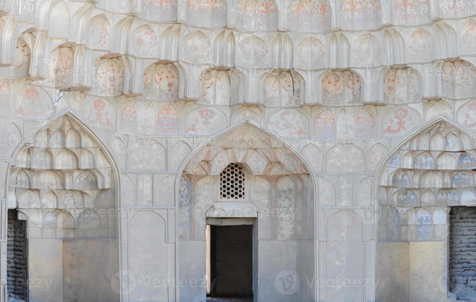 Elements of ancient architecture of Central Asia. Arch and gates of the ancient Asian traditional ornament. photo
