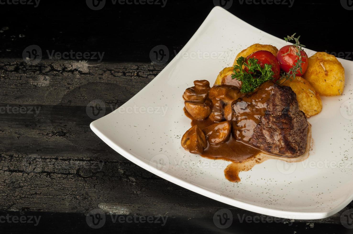 dish on a wooden surface photo