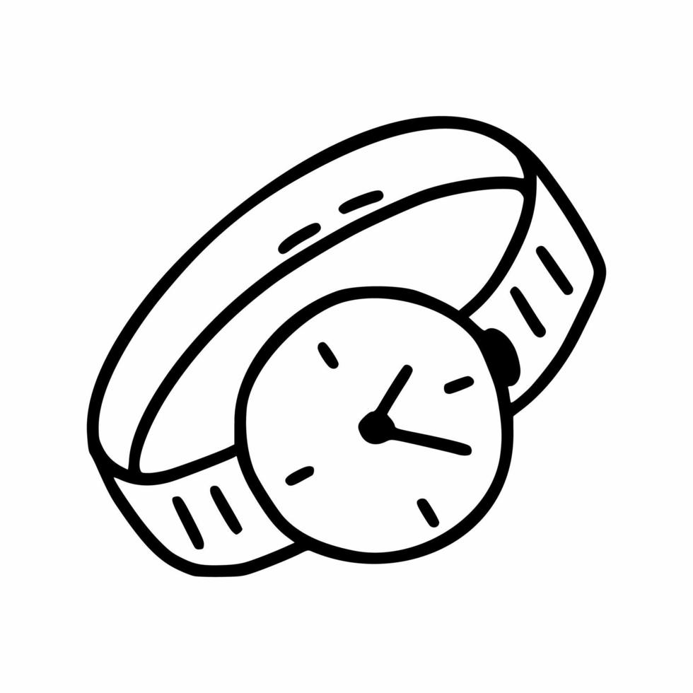 Watch. Vector illustration in doodle style. Clock and time. Accessory.