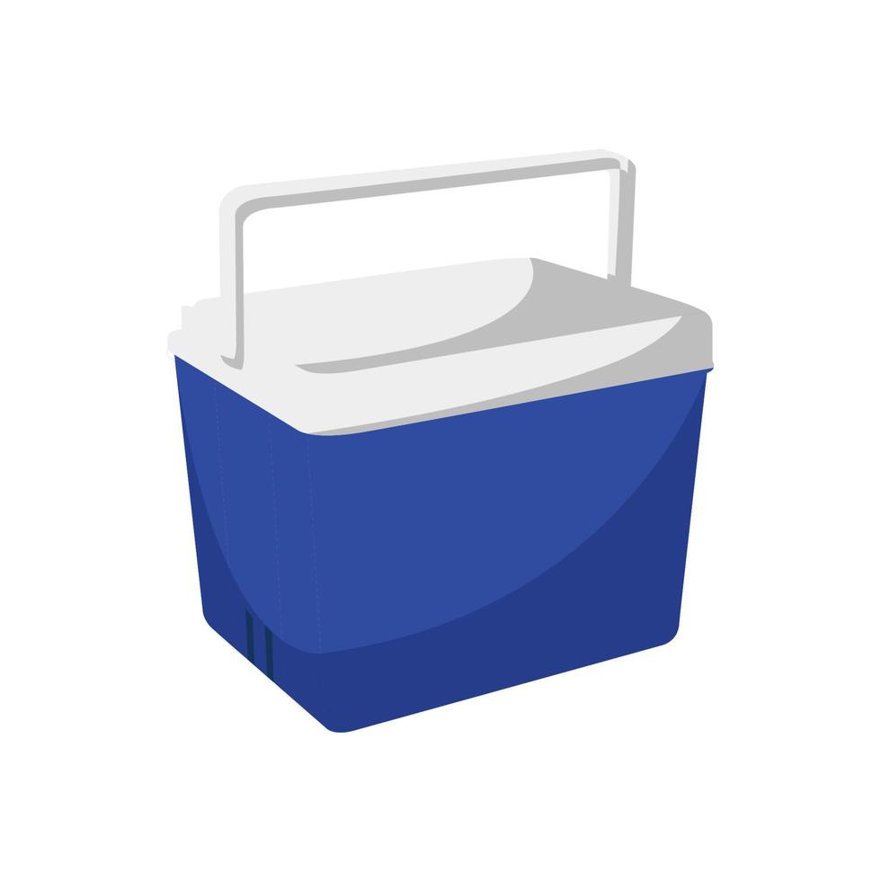 Cooler Box Flat Illustration. Clean Icon Design Element on Isolated White Background vector