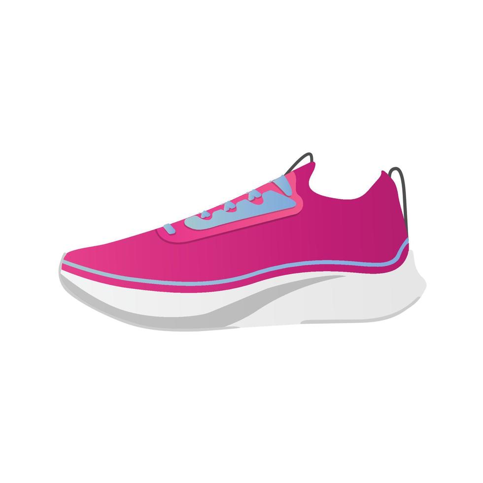 Running Shoes Flat Illustration. Clean Icon Design Element on Isolated ...