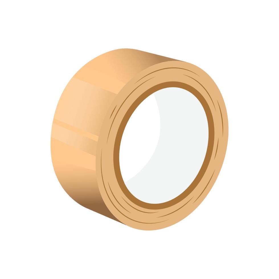 Adhesive Tape Flat Illustration. Clean Icon Design Element on Isolated White Background vector