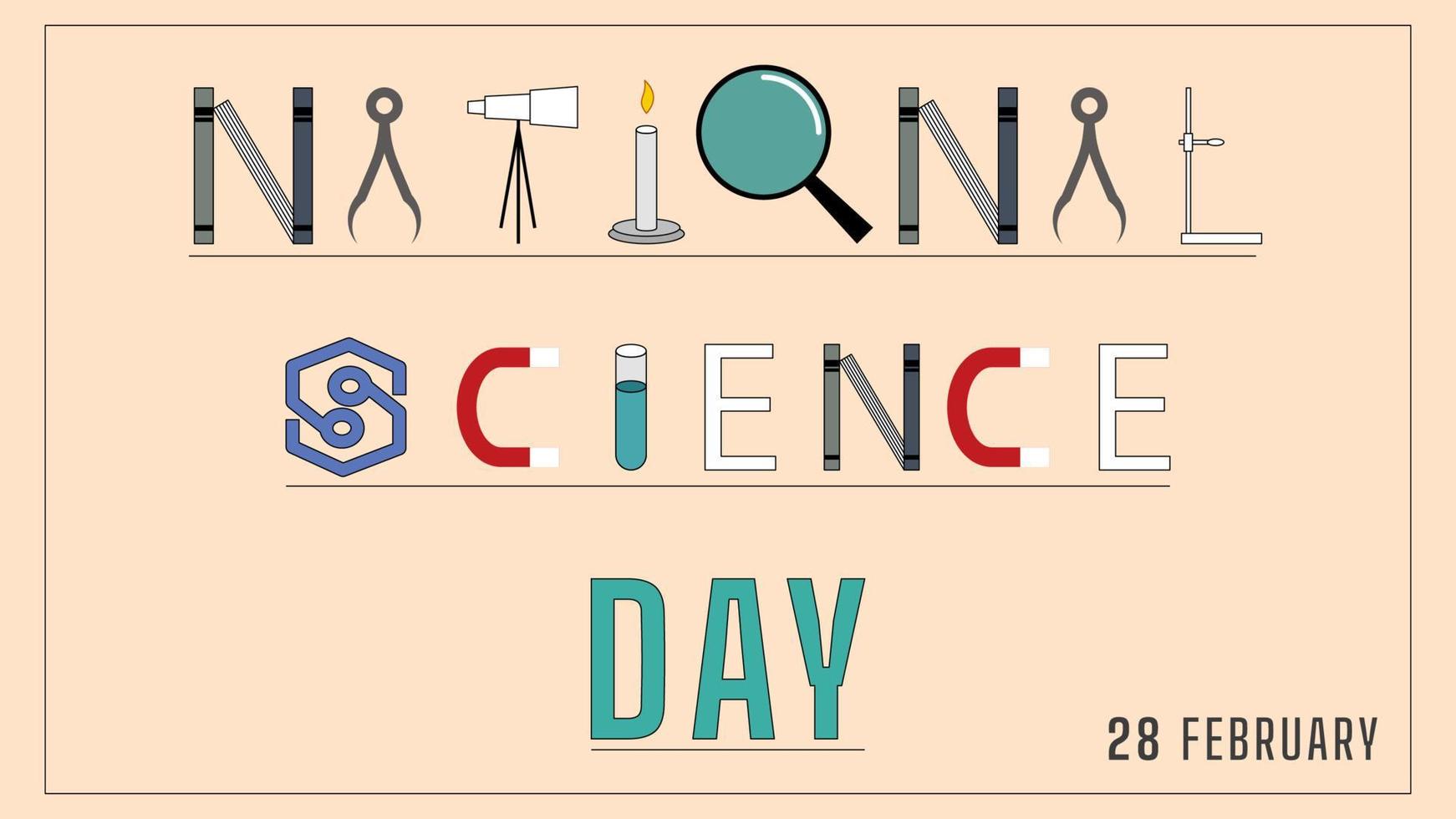 28th February, National Science day vector illustration.