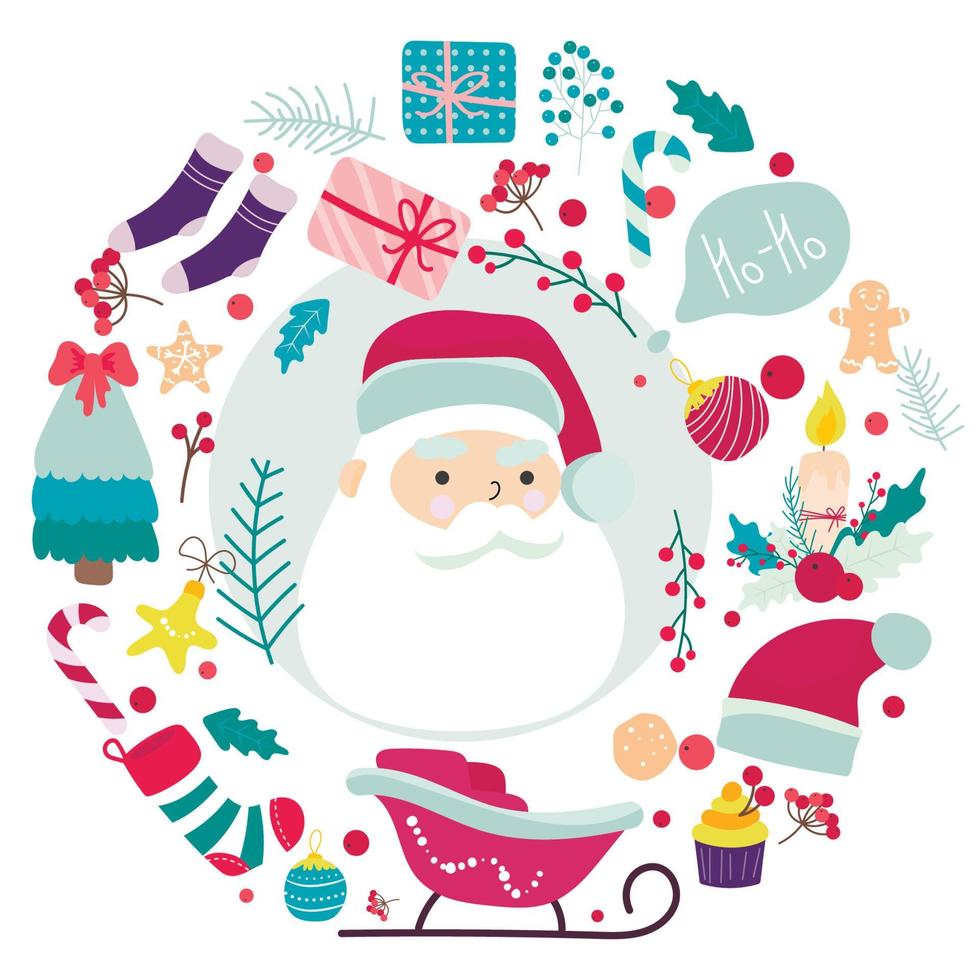 Greeting card for Christmas and New Year. vector