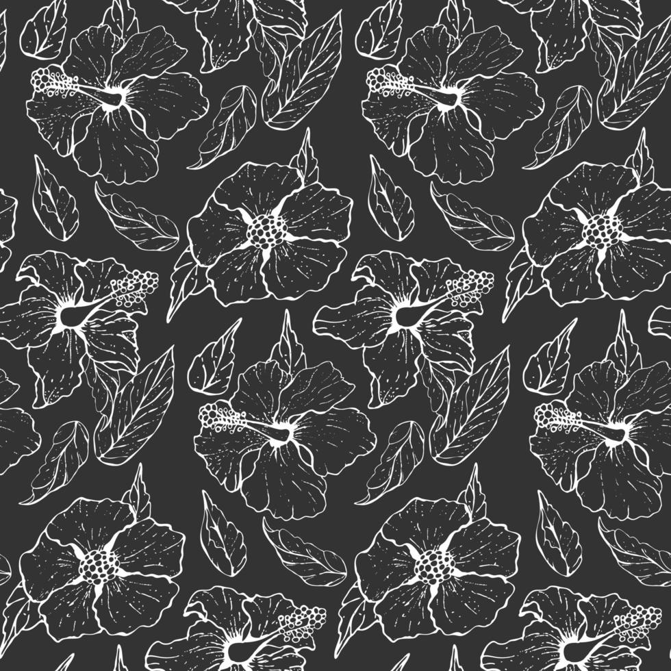 Seamless pattern. Hibiscus. 5749026 Vector Art at Vecteezy