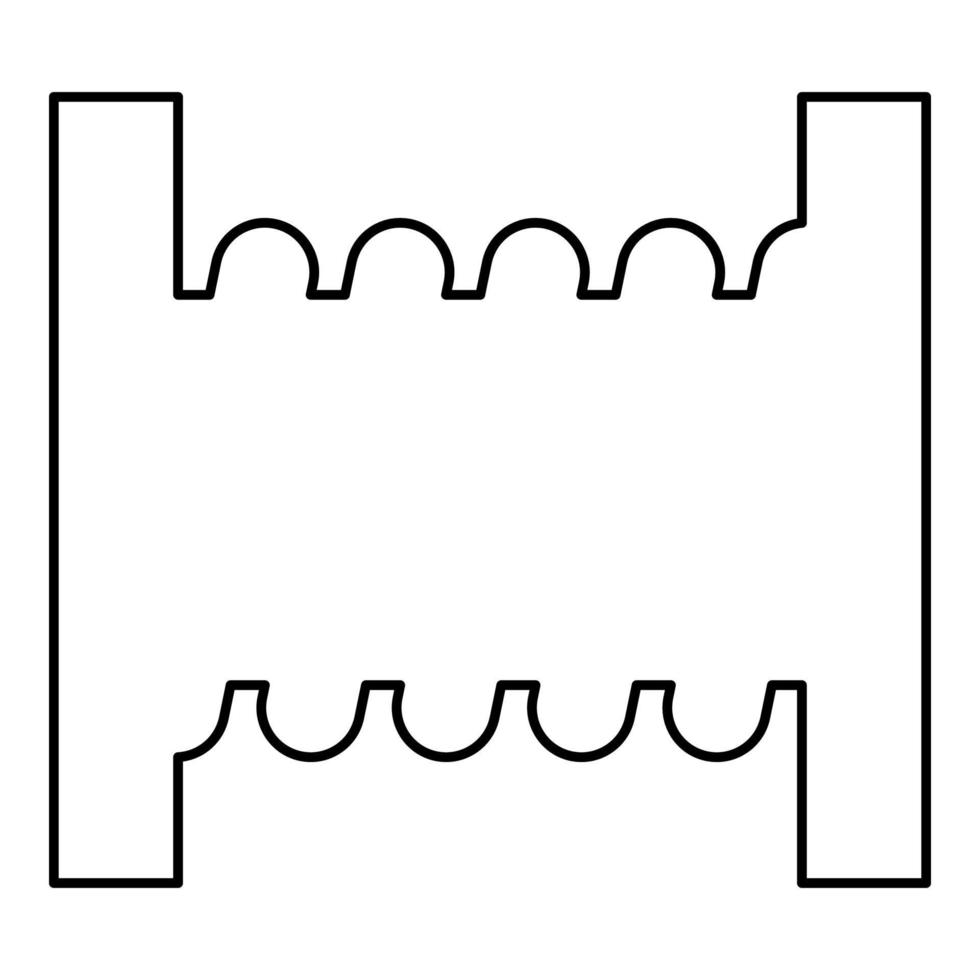 carrete alambre cable bobina carrete cable contorno contorno línea icono negro color vector ilustración imagen delgado estilo plano