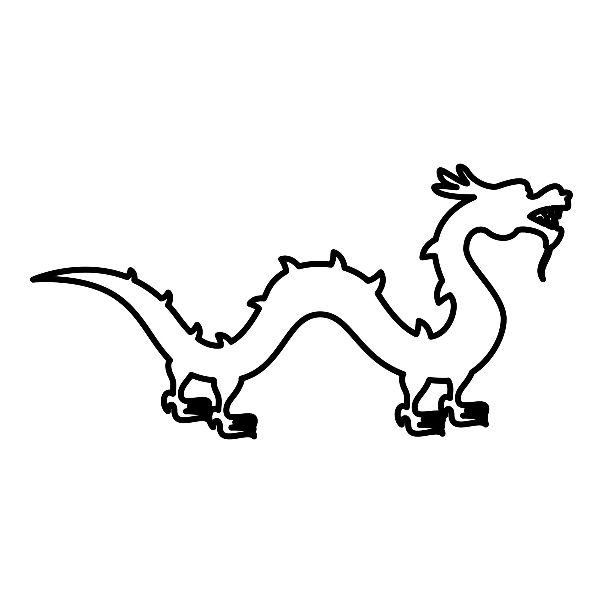 Cute Little Dragon Coloring Page Outline Sketch Drawing Vector, Chineese Dragon  Drawing, Chineese Dragon Outline, Chineese Dragon Sketch PNG and Vector  with Transparent Background for Free Download