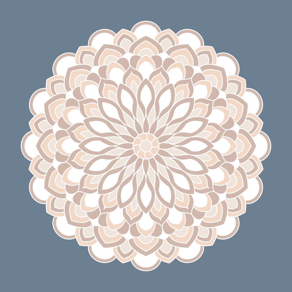 Monochrome mandala. A symmetrical round ornament. Vector illustration