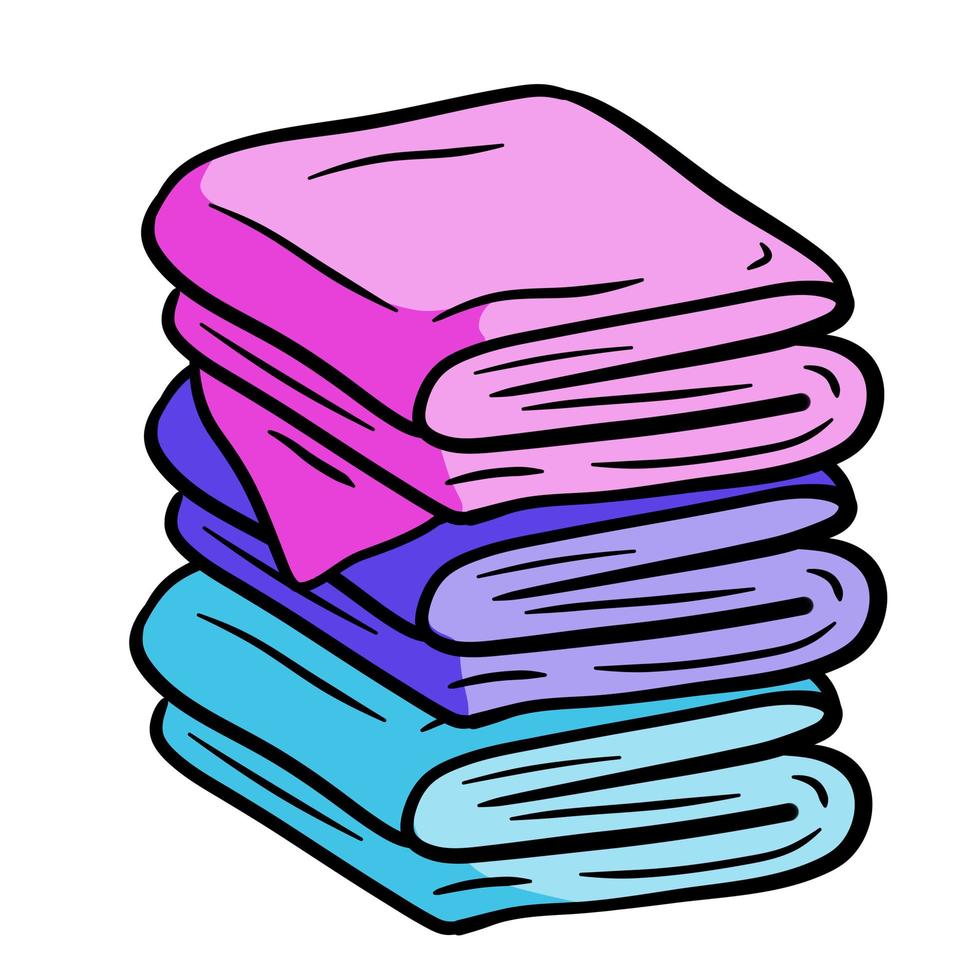 Folded towel or cloth. vector