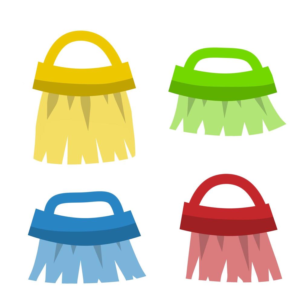 Set of Brush for wet house cleaning vector