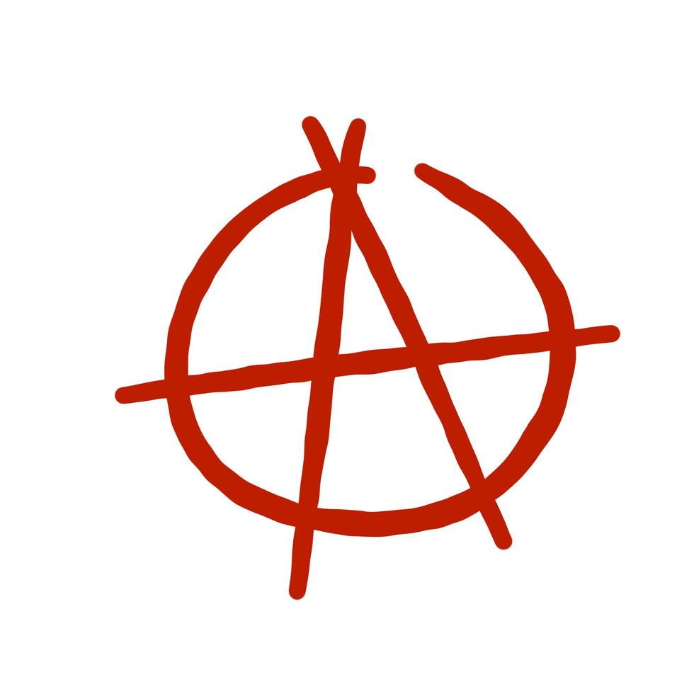 Anarchy sign isolated. Letter A in circle vector