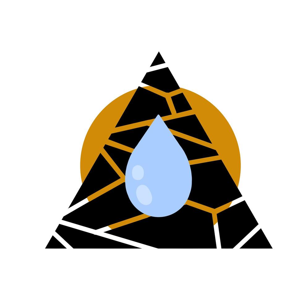Dryness icon. Blue drop of water. Moisture and humidity vector