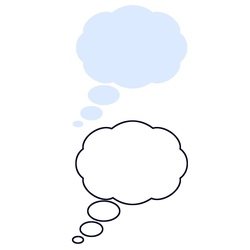 Bubble cloud thinking. vector