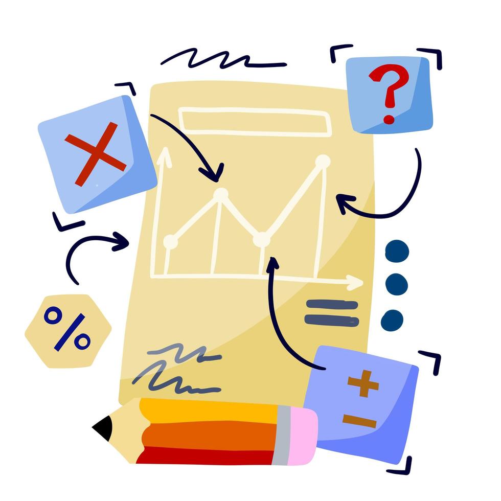 Business schedule. Funny infographic. Management and statistics vector