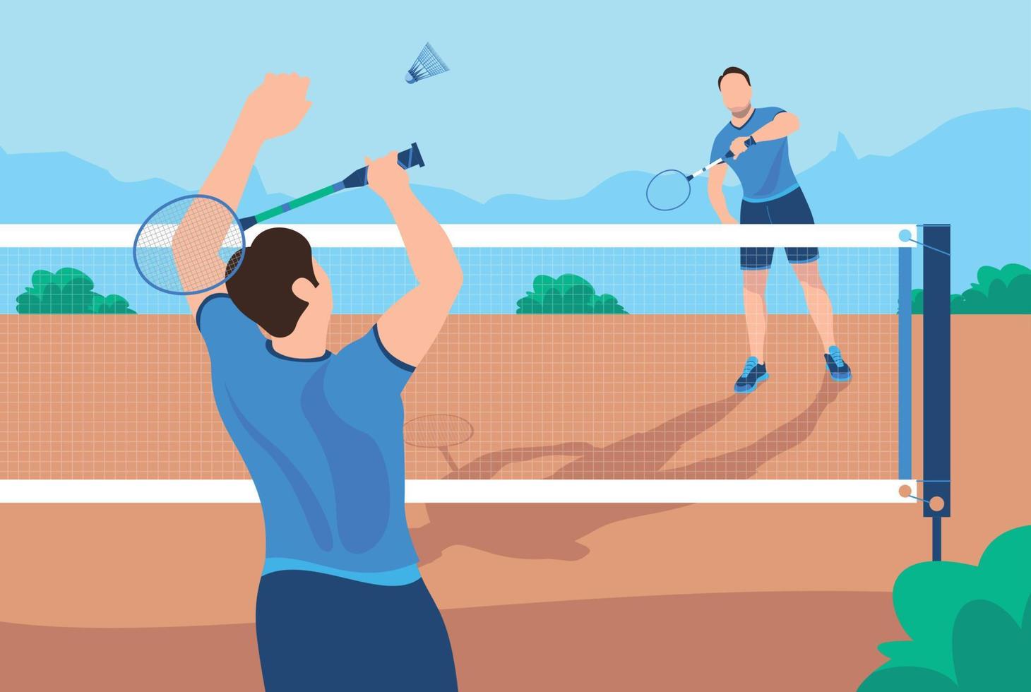 Badminton Flat Illustration vector