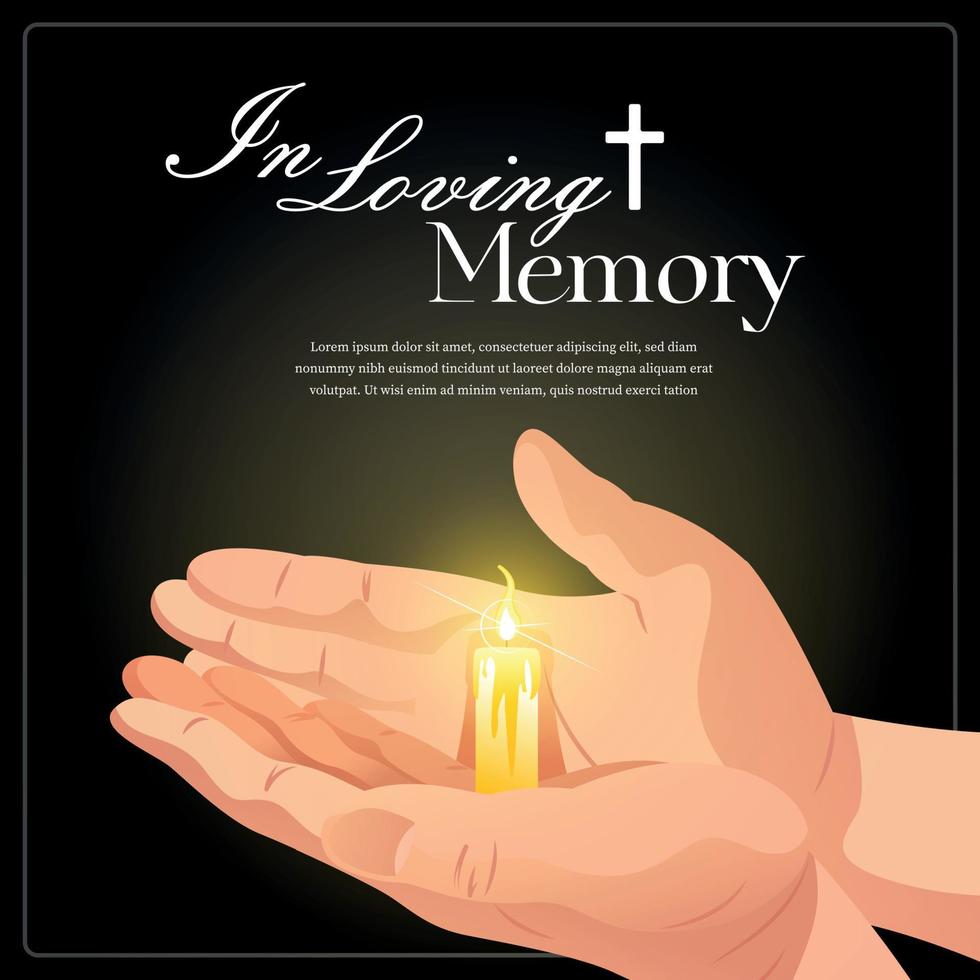 In Loving Memory Poster 5750991 Vector Art at Vecteezy