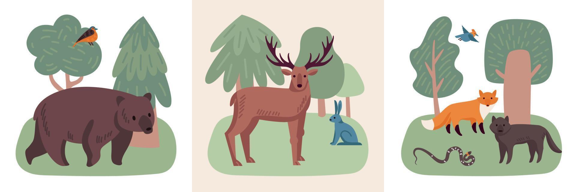 Forest Animals Design Concept vector