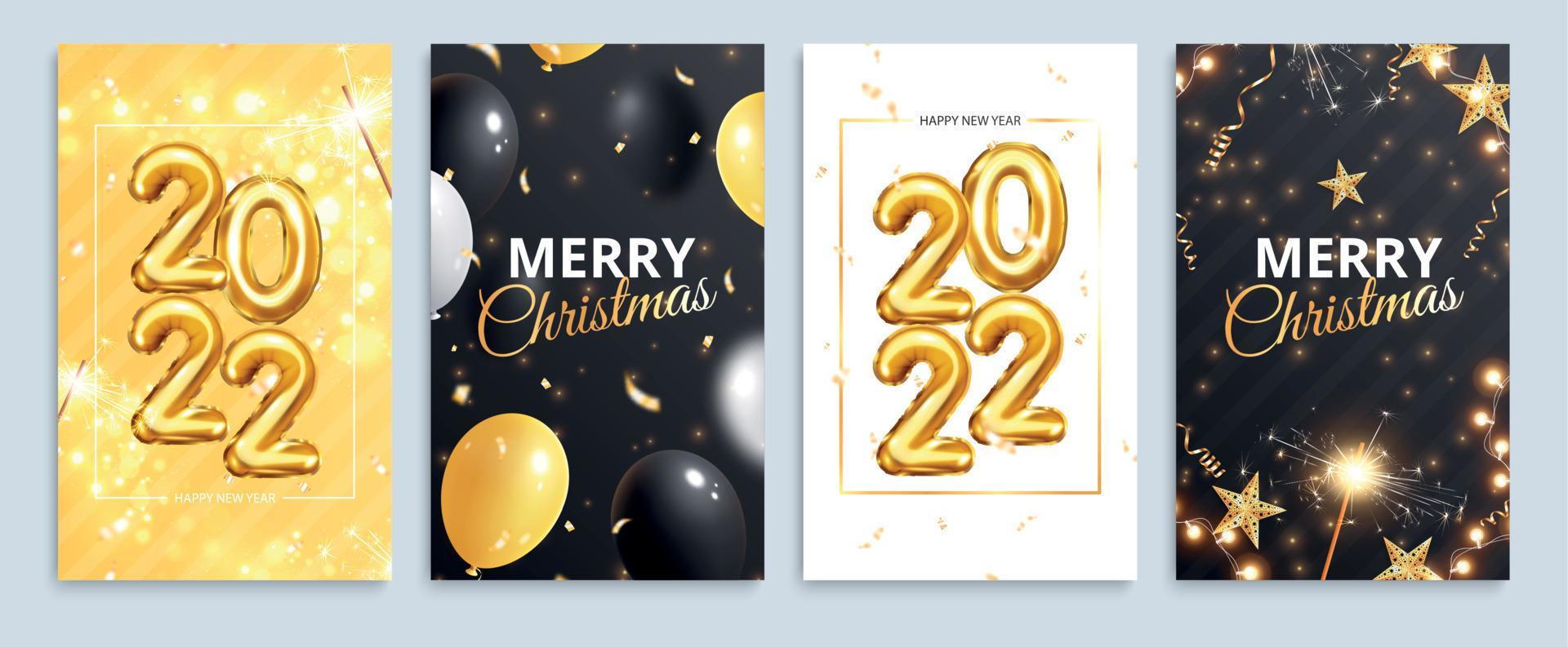 New Year Cards Set vector