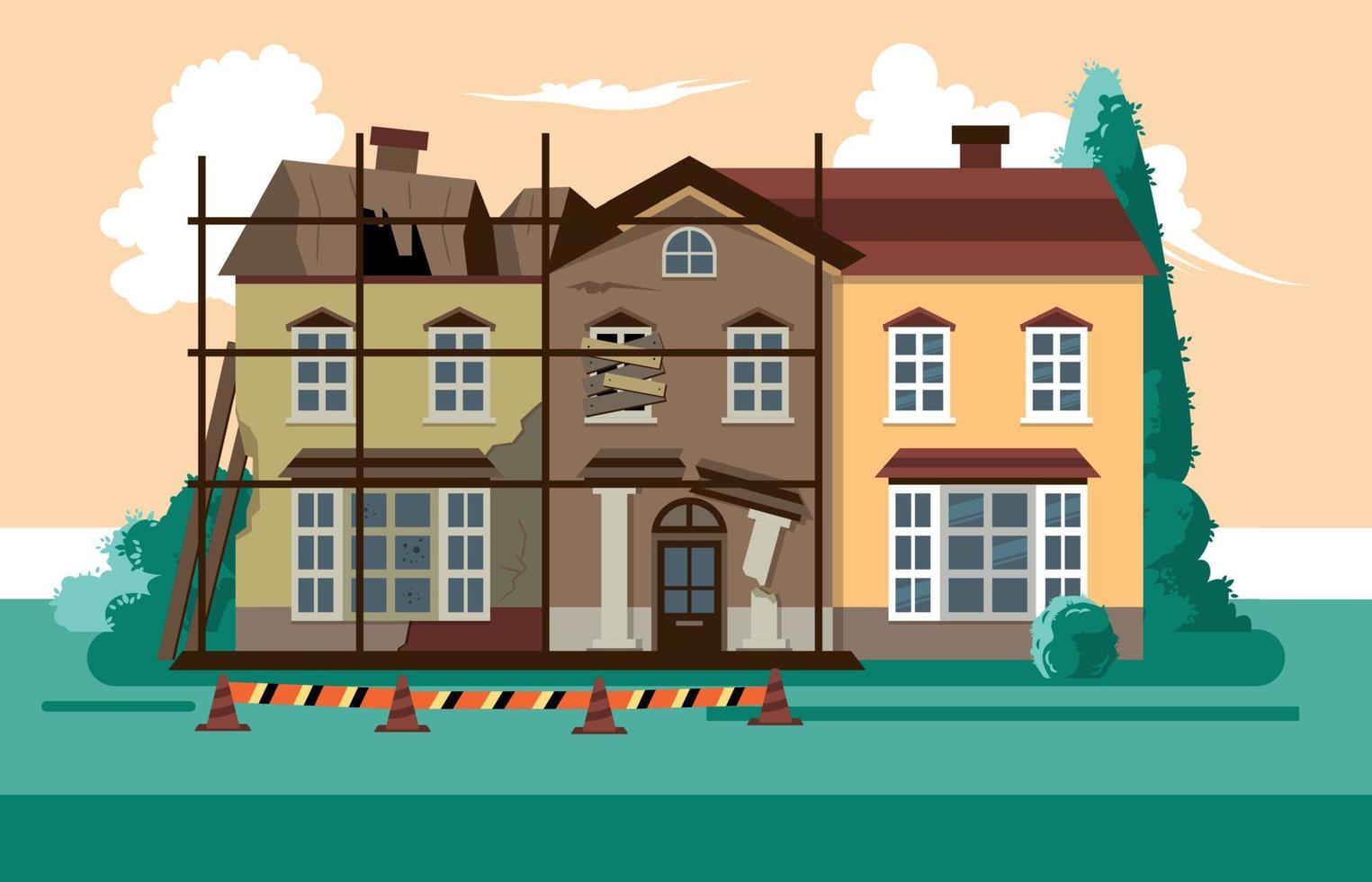 Building Under Reconstruction Composition vector