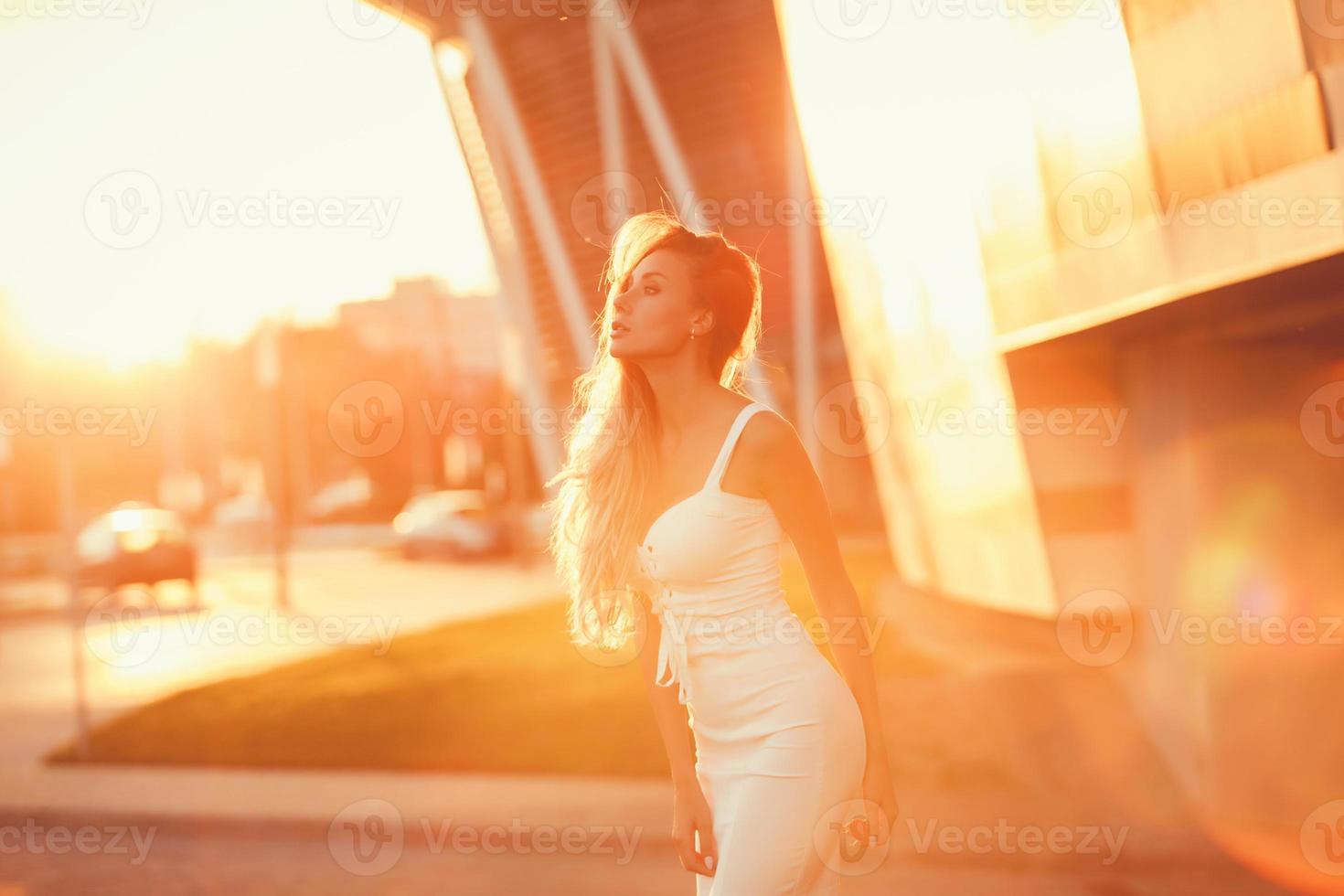 portrait of young pretty trendy girl photo