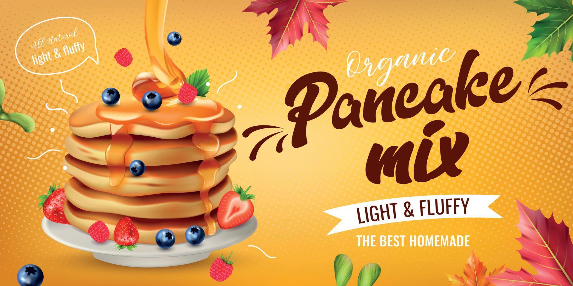 Maple Syrup Pancakes Poster vector