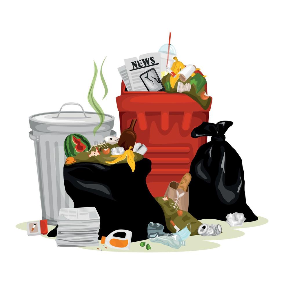 Organic Waste Garbage Composition vector