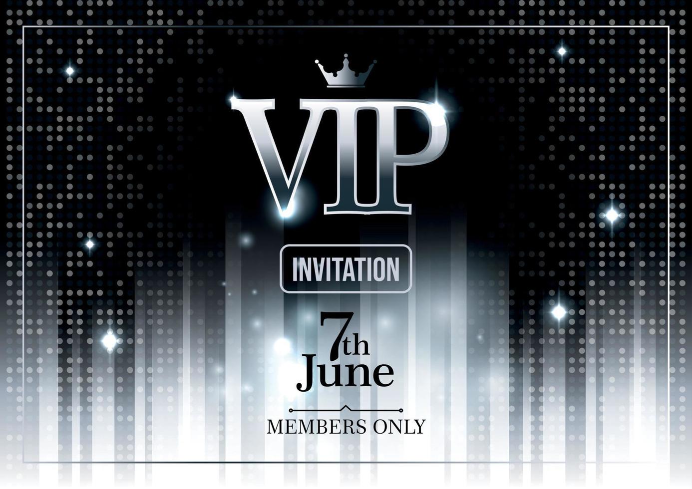 VIP Invitation Horizontal Poster vector