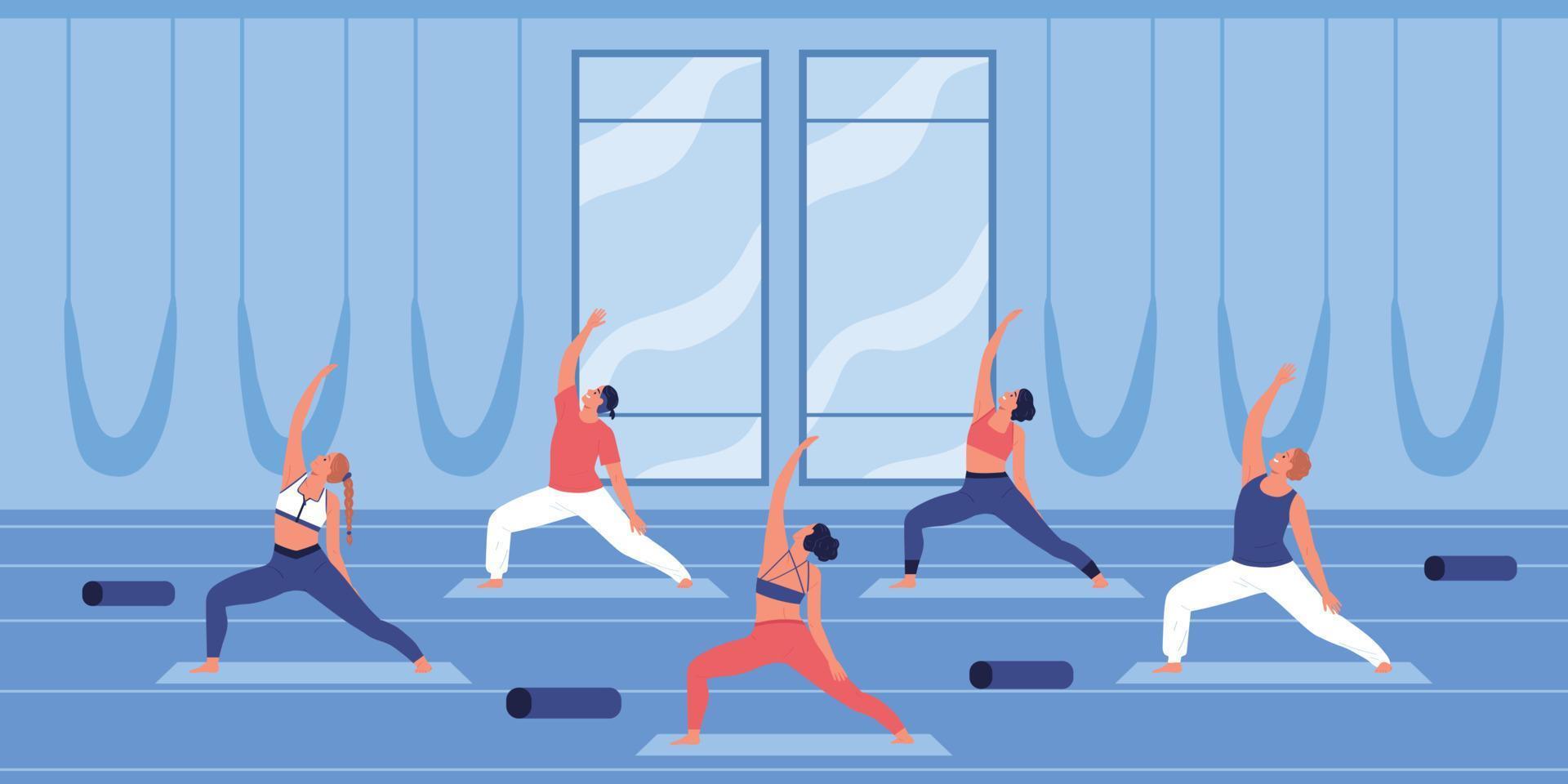 ilustración de grupo de fitness vector