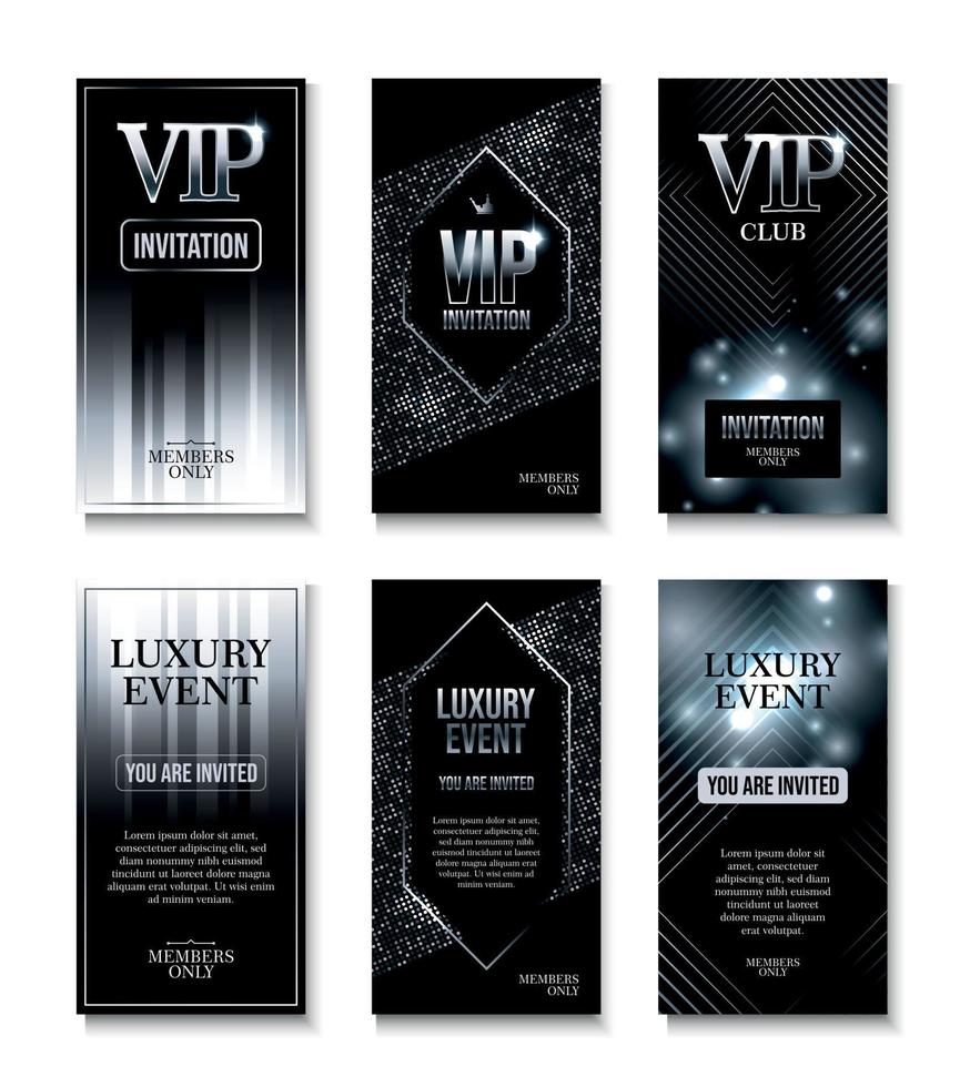 VIP Premium Invitations Set vector