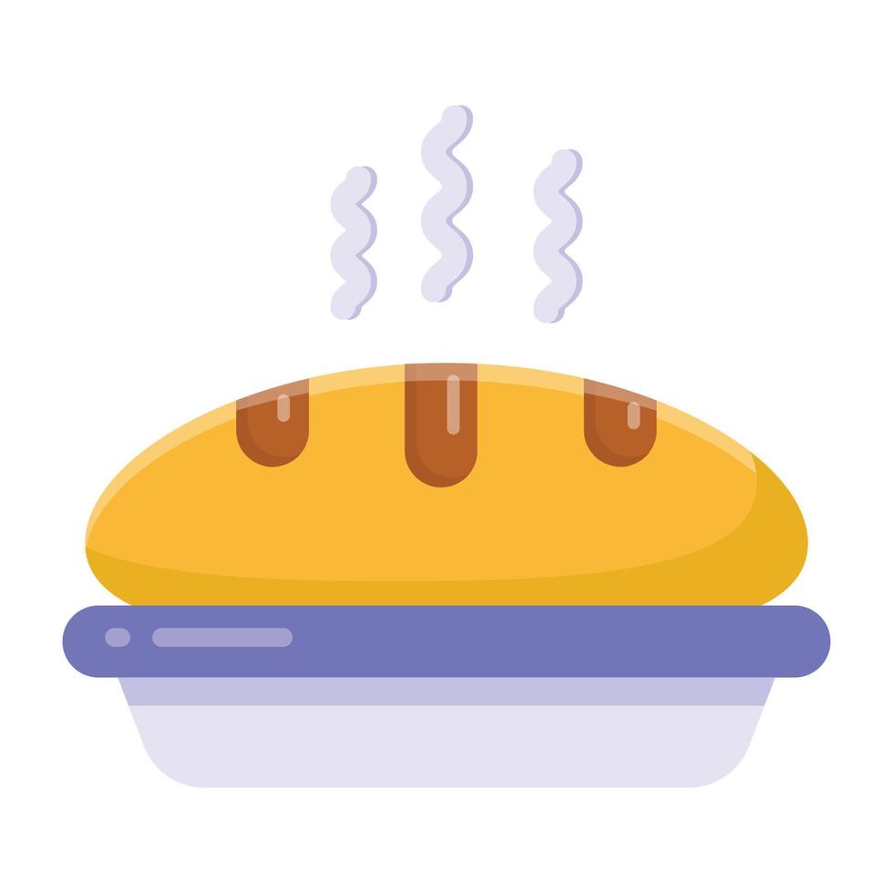 Baguette bread icon design, french loaf vector