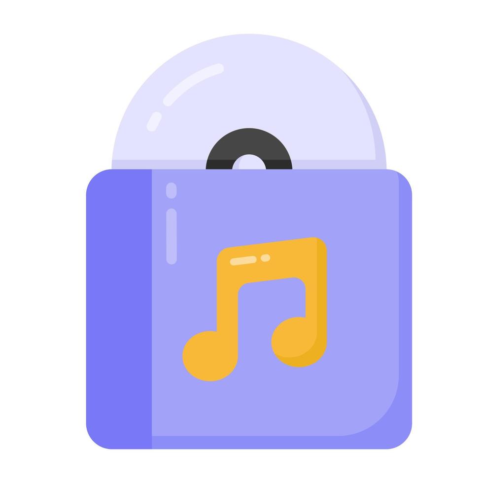 Music folder icon in trendy design vector