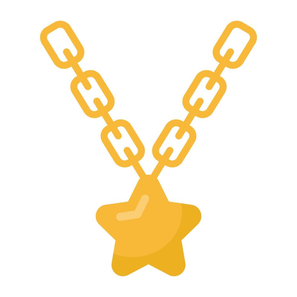 Necklace jewellery vector, star pendant design vector