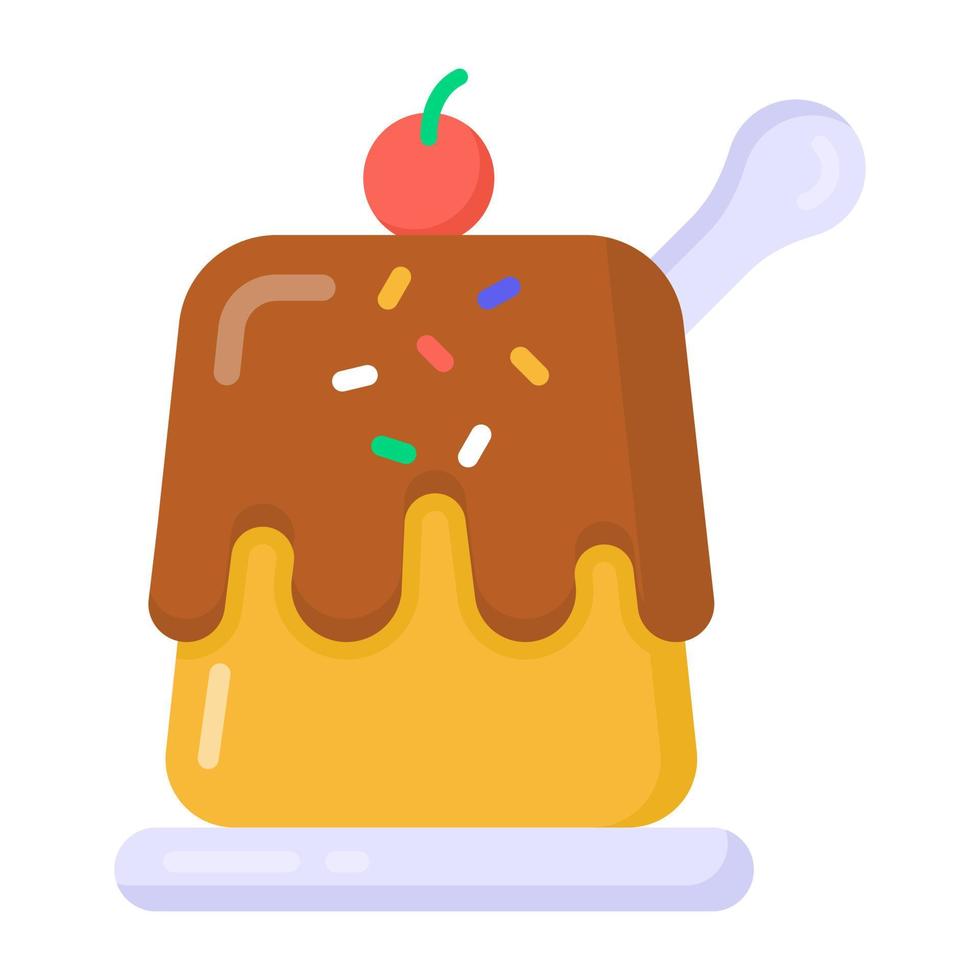A cream cone flat icon, a yummy dessert vector