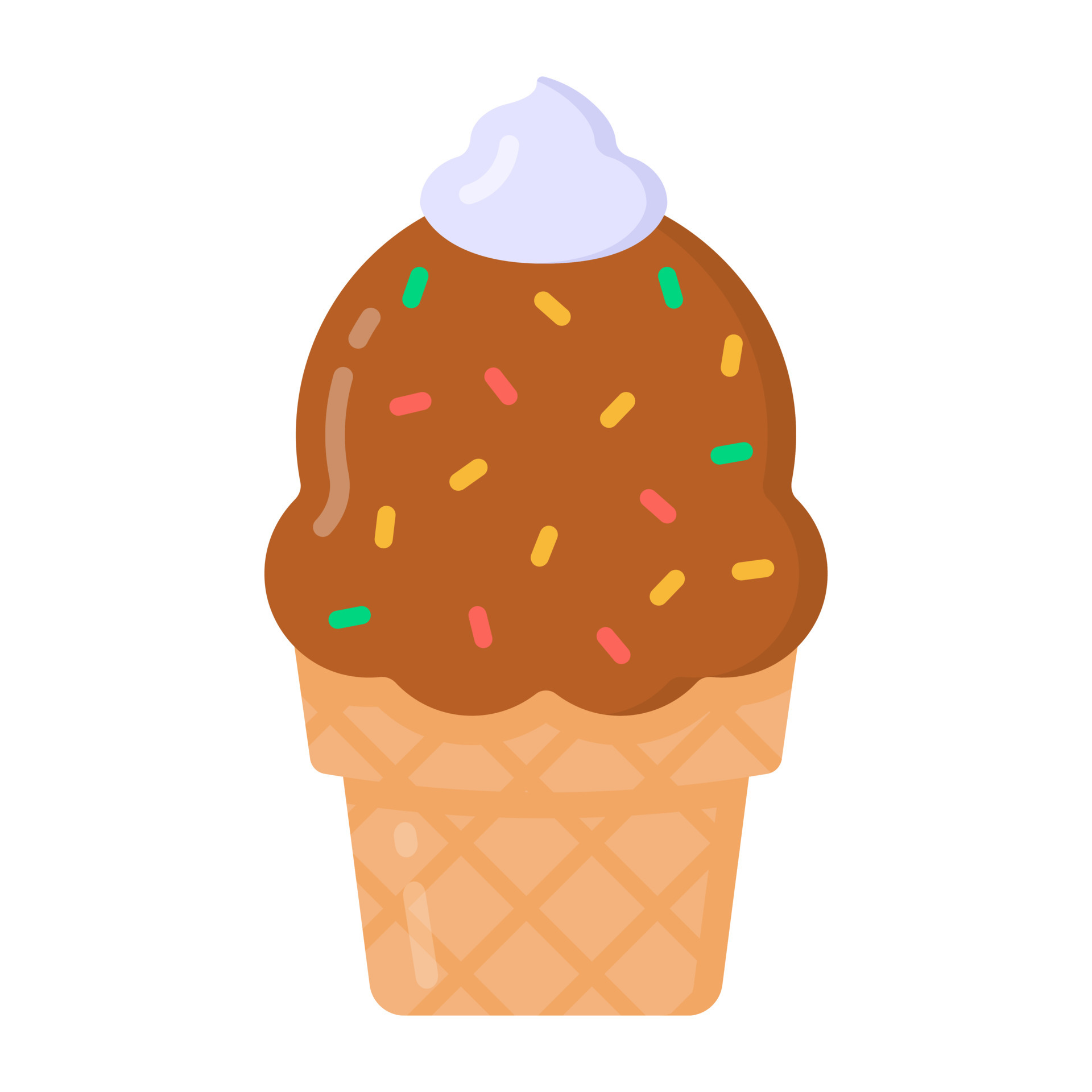 An ice cream bucket in flat icon 5751685 Vector Art at Vecteezy