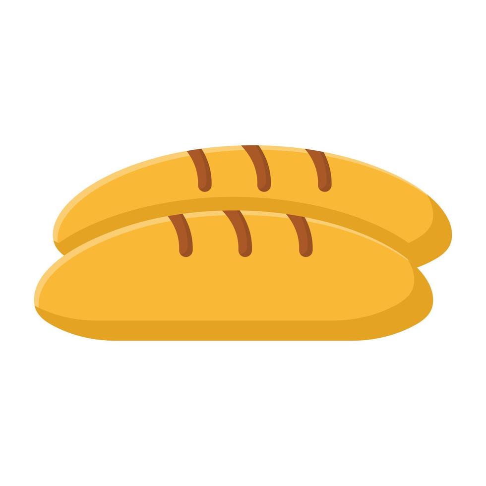 diseño de icono de pan francés baguette vector