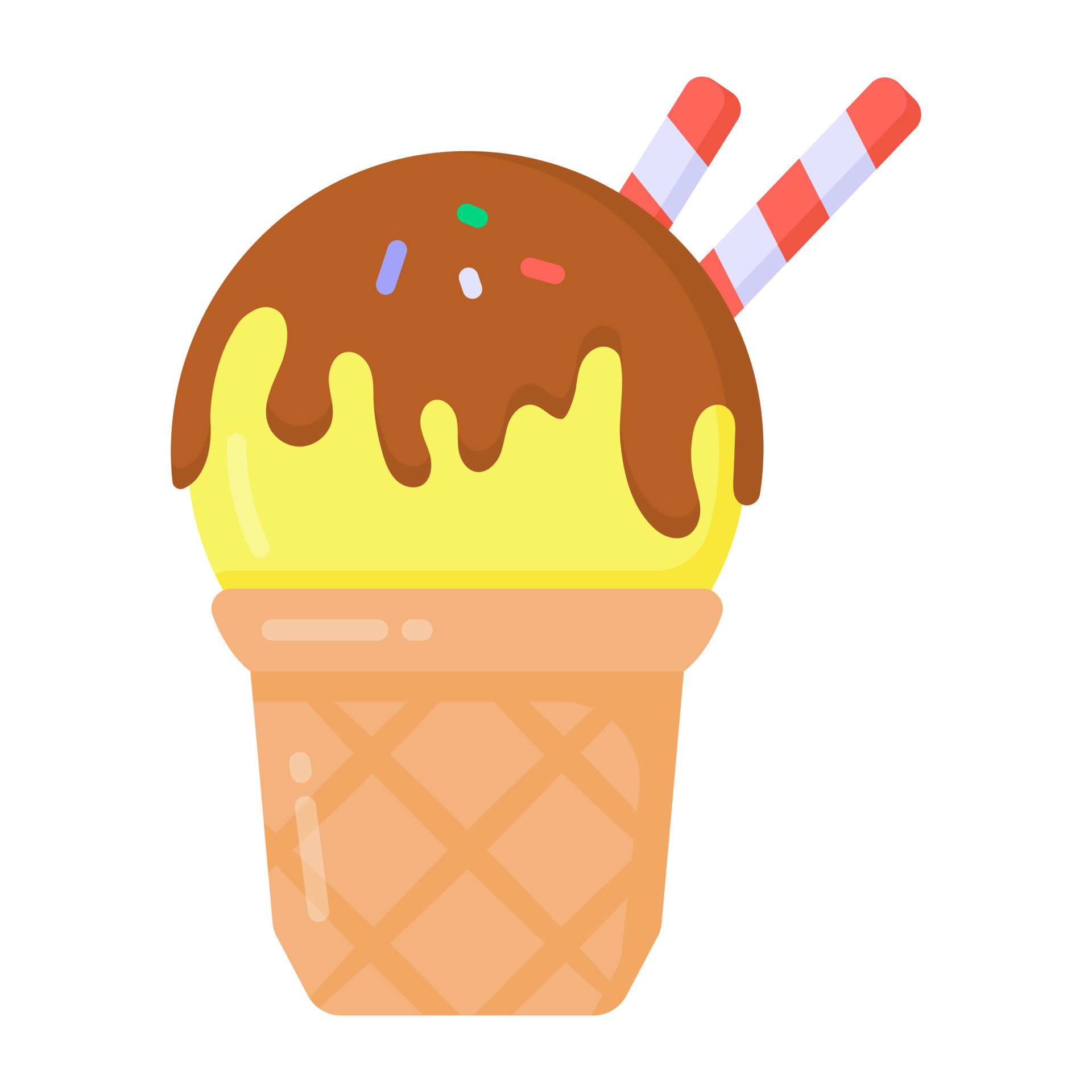 An ice cream bucket in flat icon 5751795 Vector Art at Vecteezy