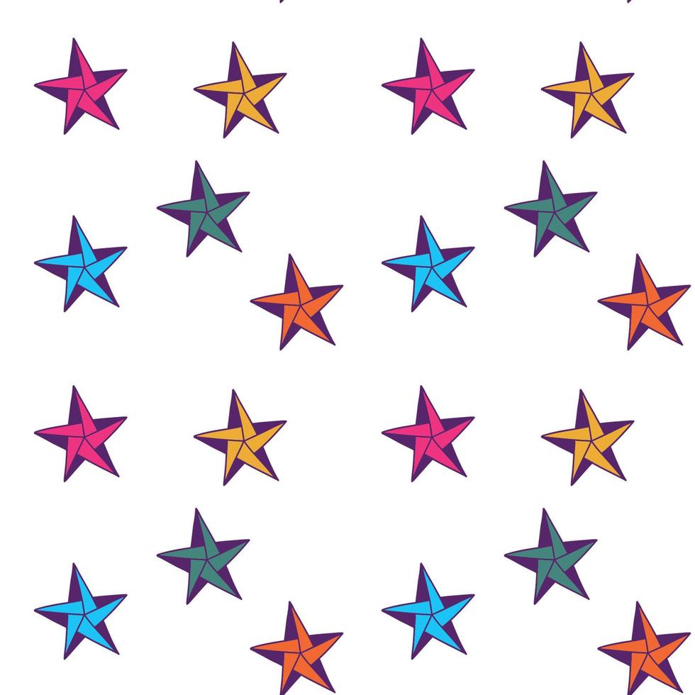 patrón con estrellas para unas vacaciones, imprimiendo en papel de regalo vector