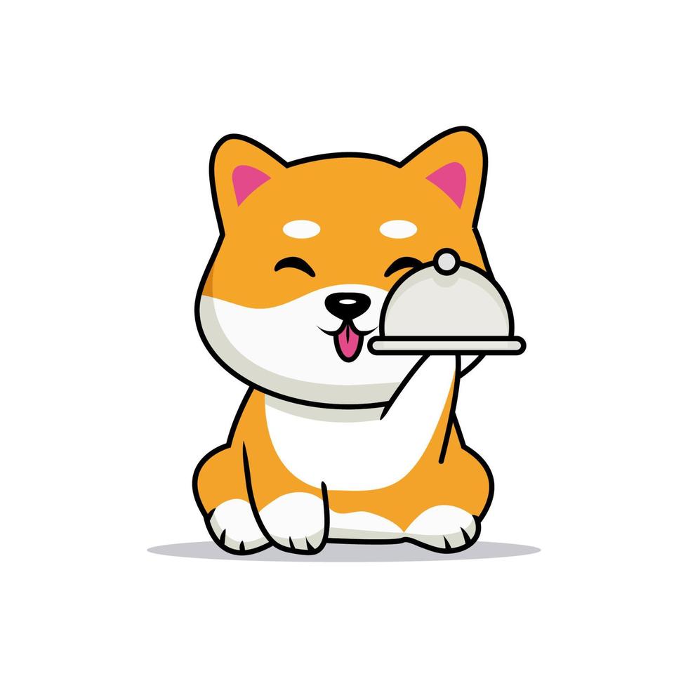 Cute shiba Inu dog mascot design 5752607 Vector Art at Vecteezy