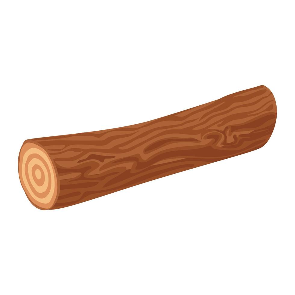 cutted tree trunk wood vector