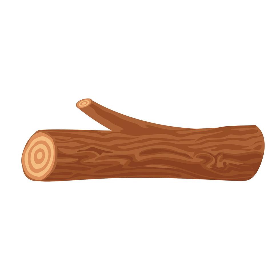 cutted tree trunk wood vector