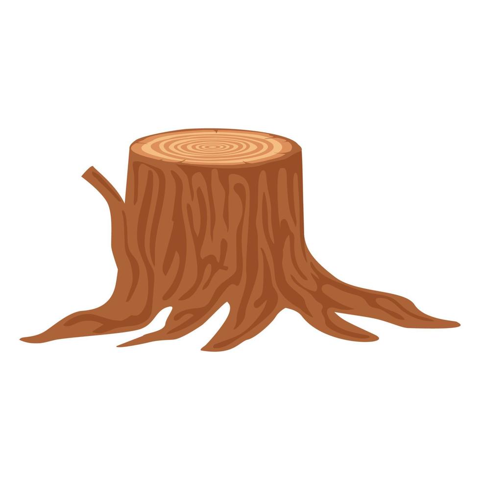 madera de tronco de árbol cortado vector