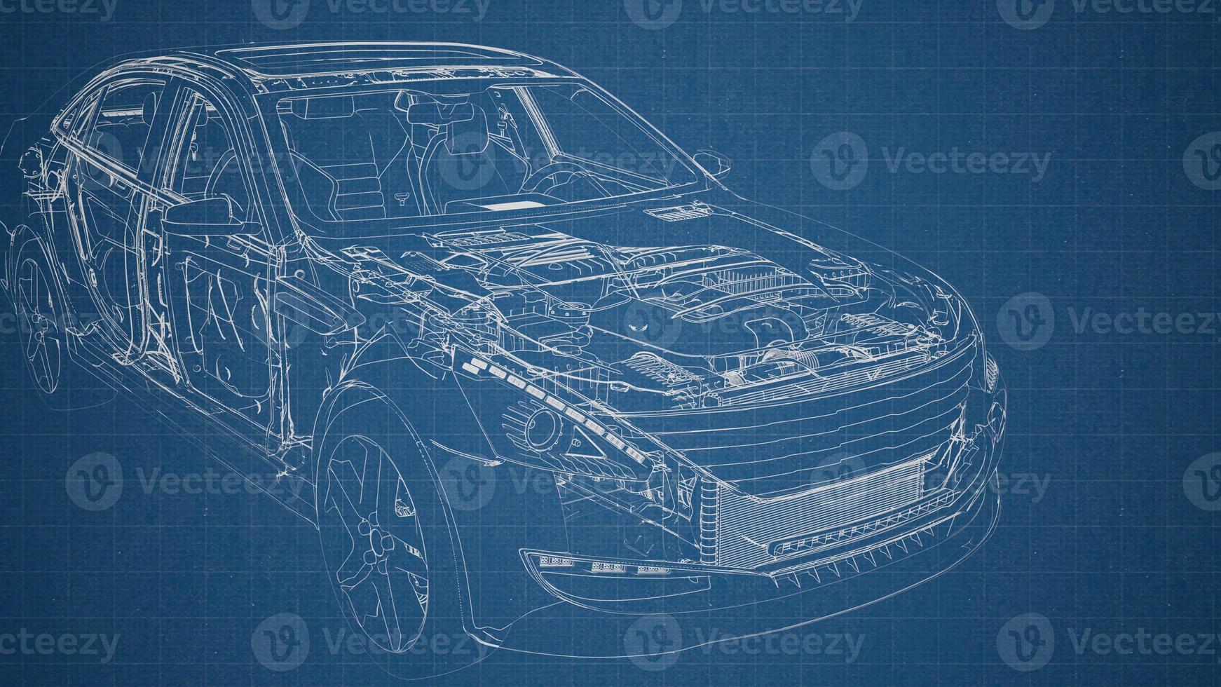 engine and other parts visible in car photo