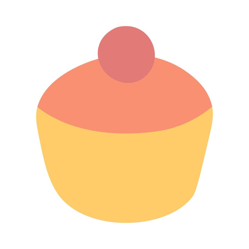 Icon of a cake with berry and glaze. Logo, label. vector