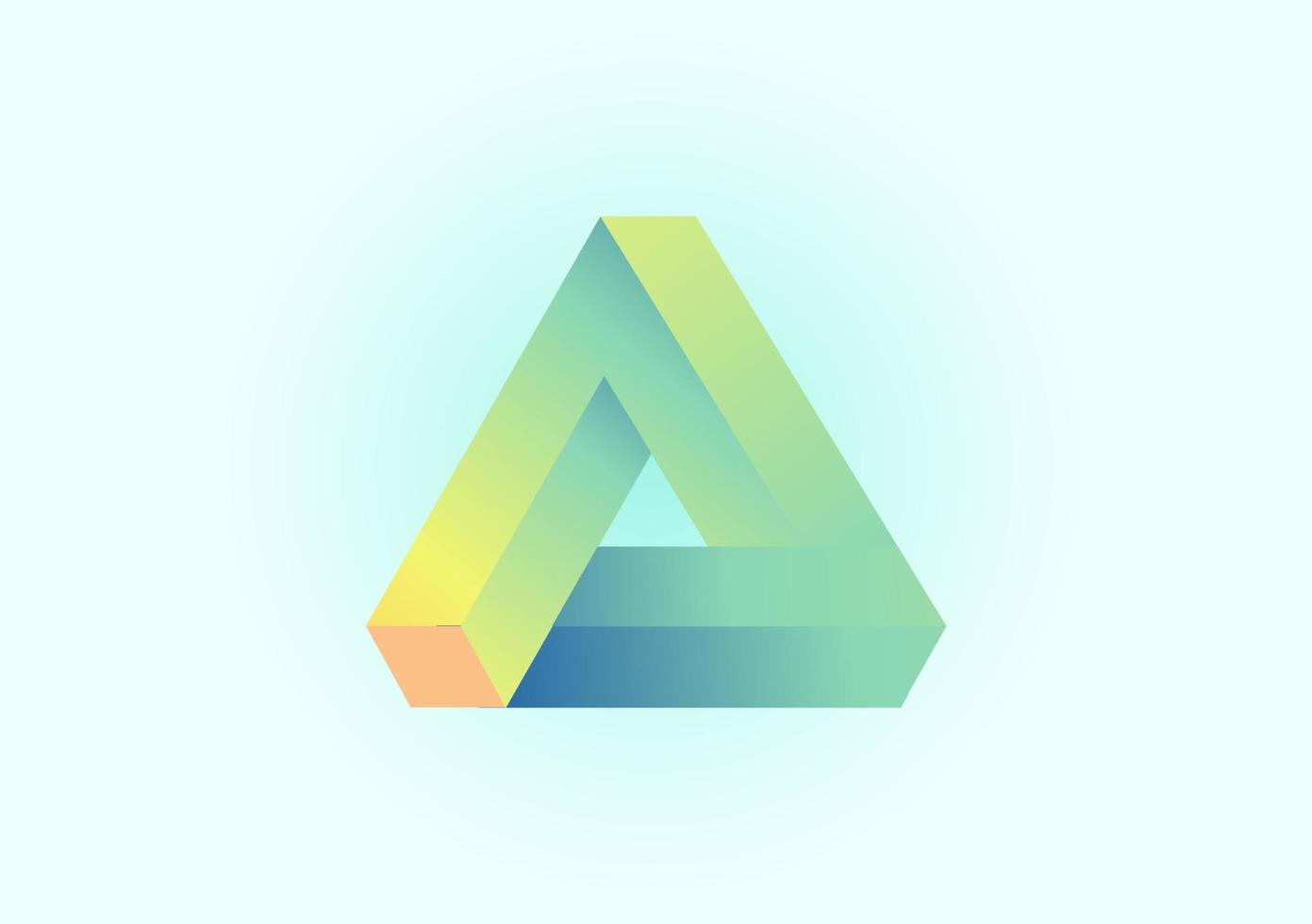 Triangle simple illusion vector illustration