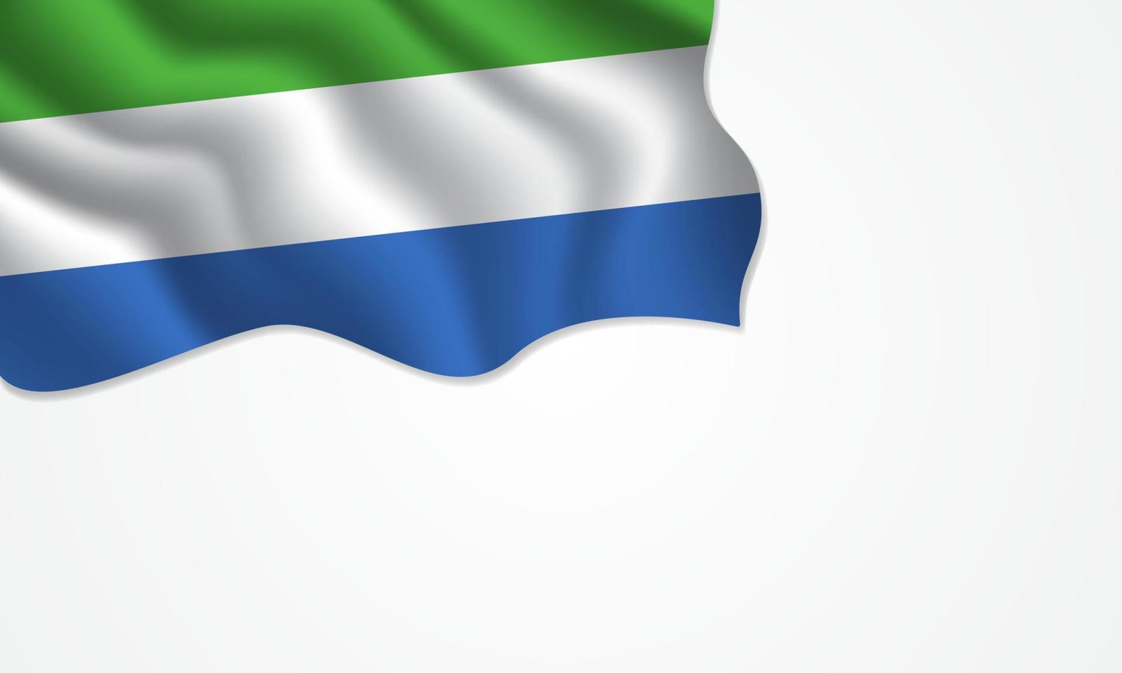 bandera de sierra leona ondeando ilustración sobre fondo aislado vector