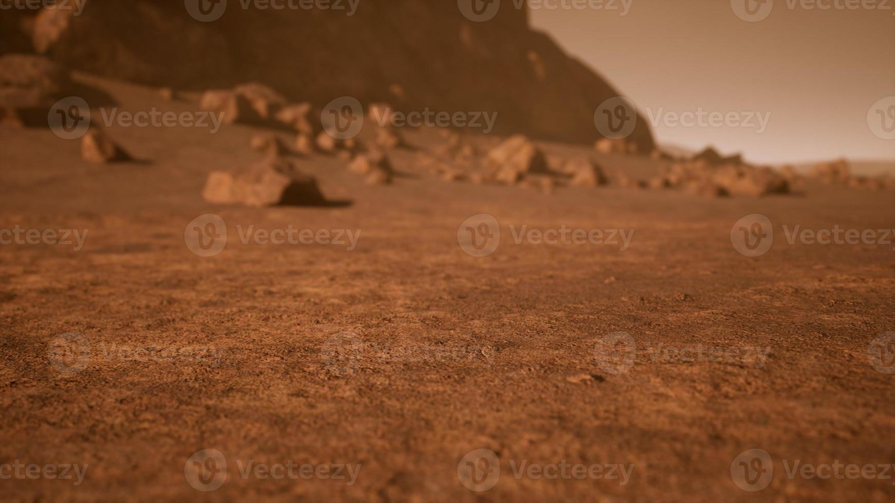 Fantastic martian landscape in rusty orange shades photo