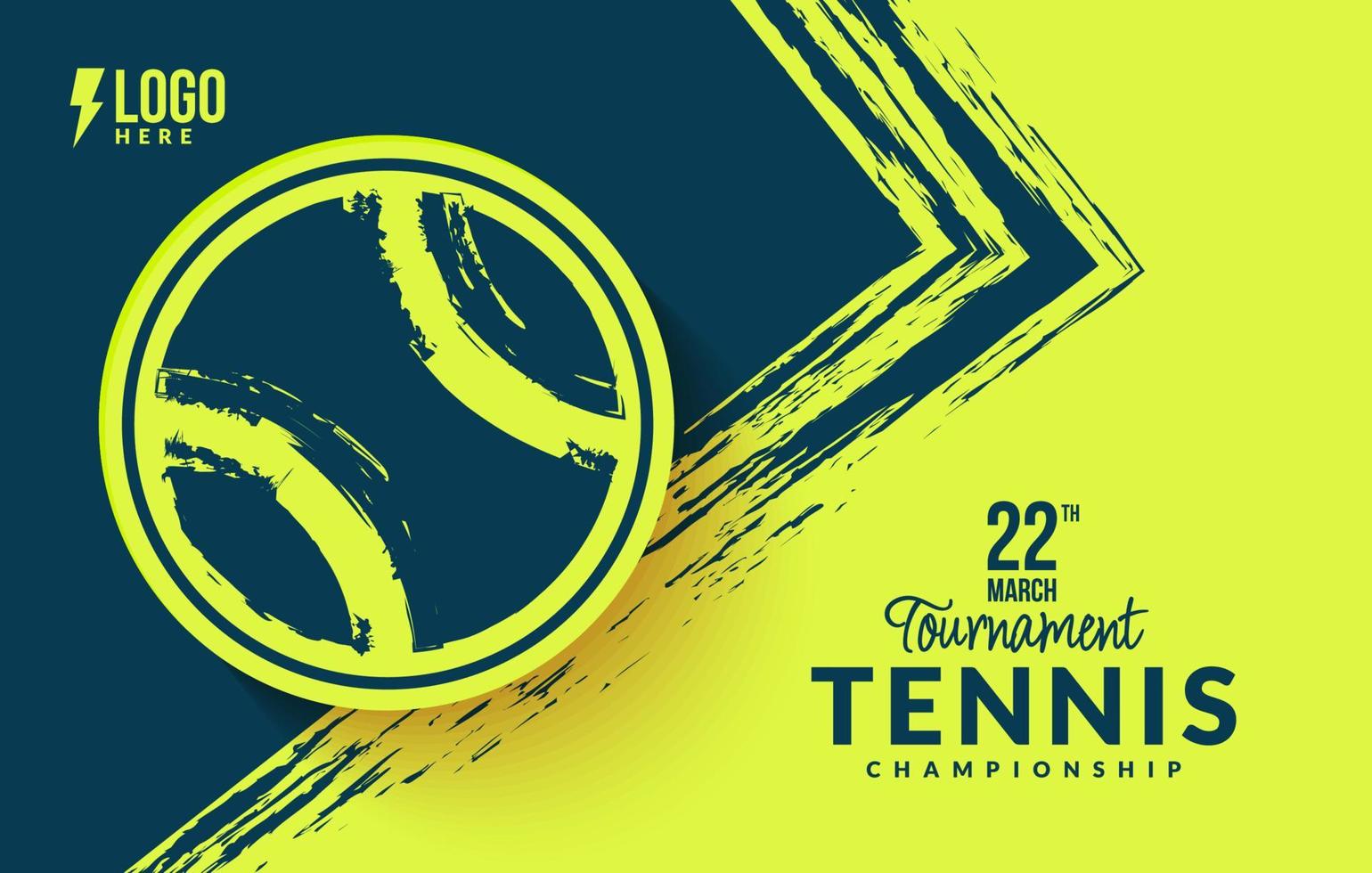 fondo del torneo de tenis, diseño de plantilla de símbolo de deporte abstracto, banner para ilustraciones de vectores de eventos deportivos