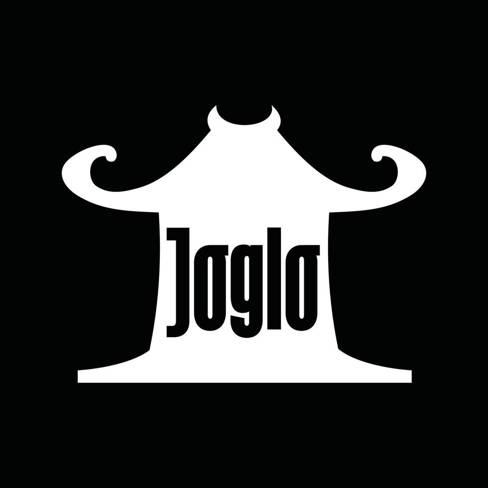 logotipo de la casa javanesa joglo vector